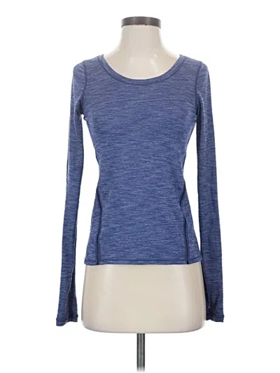 Pre-owned Lululemon Athletica Long Sleeve T-shirt In Blue