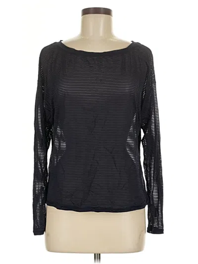 Pre-owned Lululemon Athletica Long Sleeve T-shirt In Blue