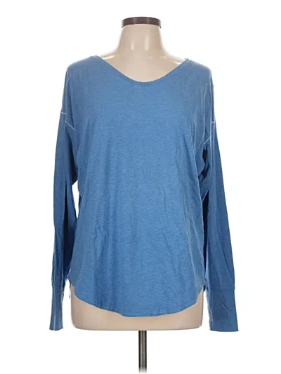 Pre-owned Lululemon Athletica Long Sleeve T-shirt In Blue