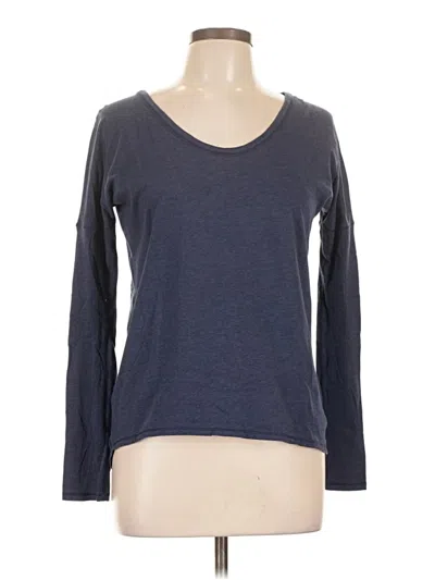 Pre-owned Lululemon Athletica Long Sleeve T-shirt In Blue