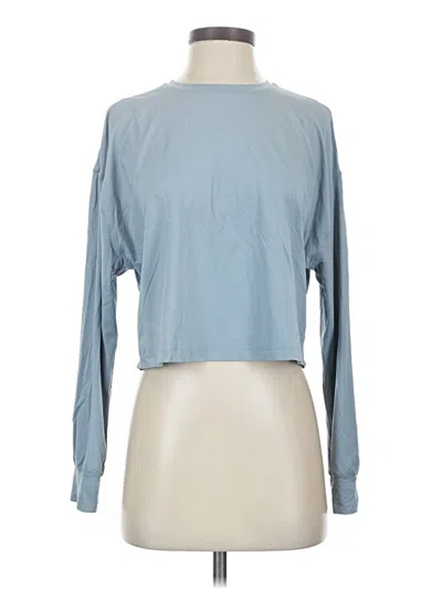 Pre-owned Lululemon Athletica Long Sleeve T-shirt In Blue