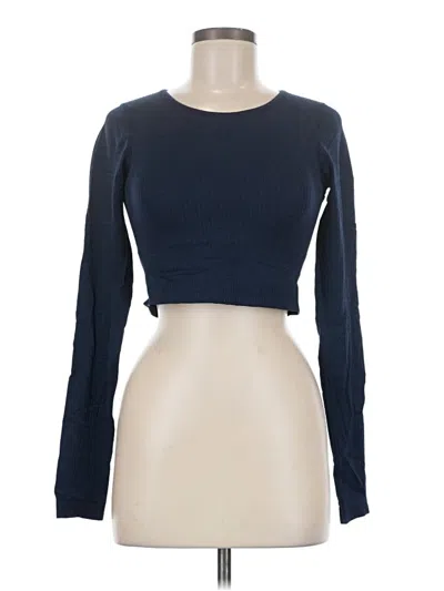 Pre-owned Lululemon Athletica Long Sleeve T-shirt In Blue