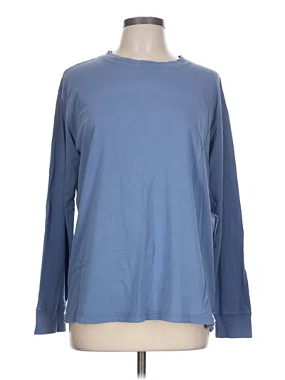 Pre-owned Lululemon Athletica Long Sleeve T-shirt In Blue