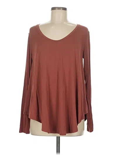 Pre-owned Lululemon Athletica Long Sleeve T-shirt In Brown