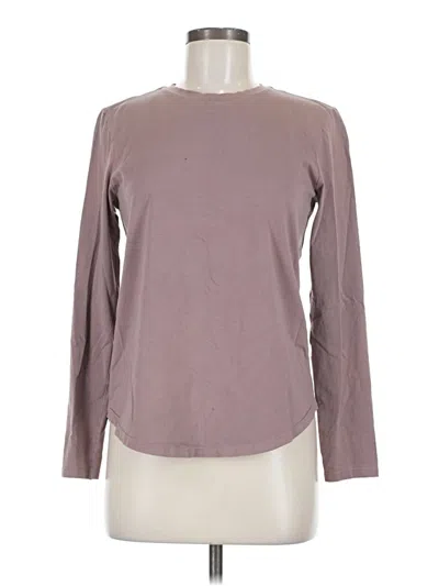Pre-owned Lululemon Athletica Long Sleeve T-shirt In Brown