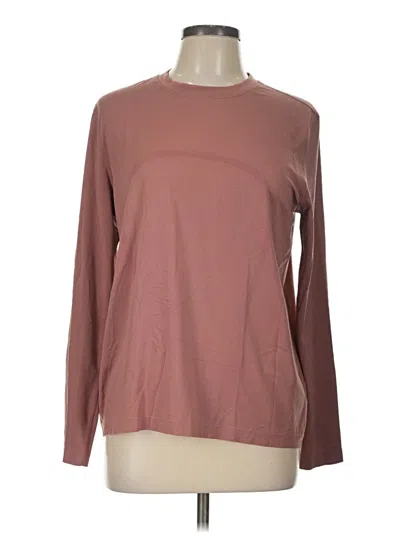 Pre-owned Lululemon Athletica Long Sleeve T-shirt In Brown