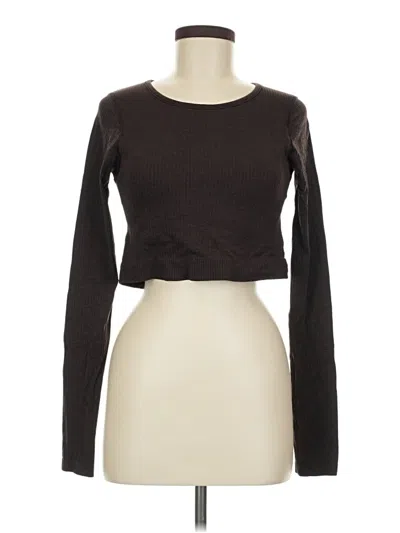 Pre-owned Lululemon Athletica Long Sleeve T-shirt In Brown