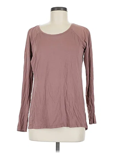 Pre-owned Lululemon Athletica Long Sleeve T-shirt In Brown
