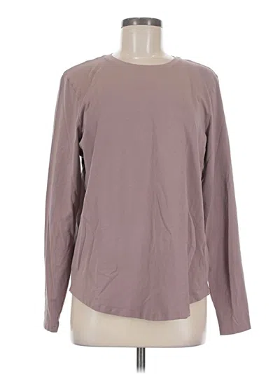 Pre-owned Lululemon Athletica Long Sleeve T-shirt In Brown
