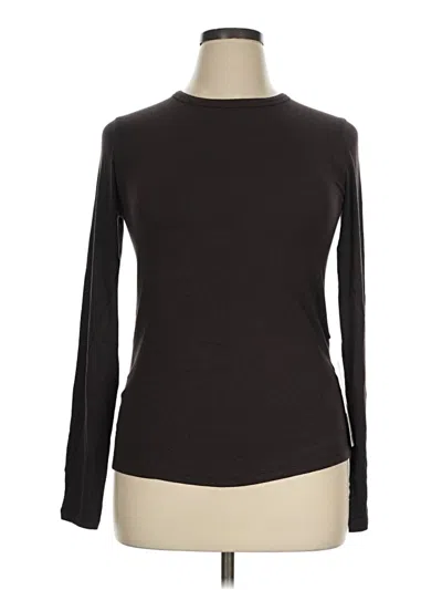 Pre-owned Lululemon Athletica Long Sleeve T-shirt In Brown