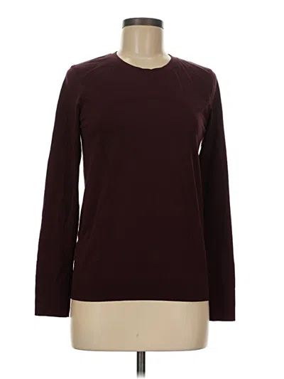 Pre-owned Lululemon Athletica Long Sleeve T-shirt In Burgundy