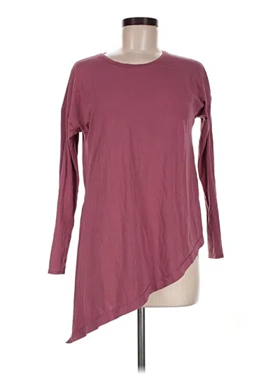 Pre-owned Lululemon Athletica Long Sleeve T-shirt In Burgundy