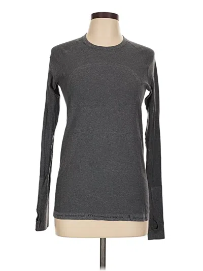 Pre-owned Lululemon Athletica Long Sleeve T-shirt In Gray