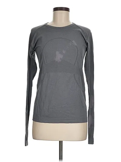 Pre-owned Lululemon Athletica Long Sleeve T-shirt In Gray