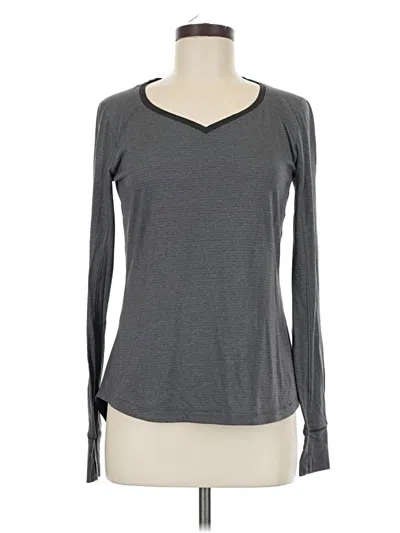 Pre-owned Lululemon Athletica Long Sleeve T-shirt In Gray