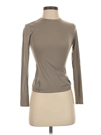 Pre-owned Lululemon Athletica Long Sleeve T-shirt In Gray