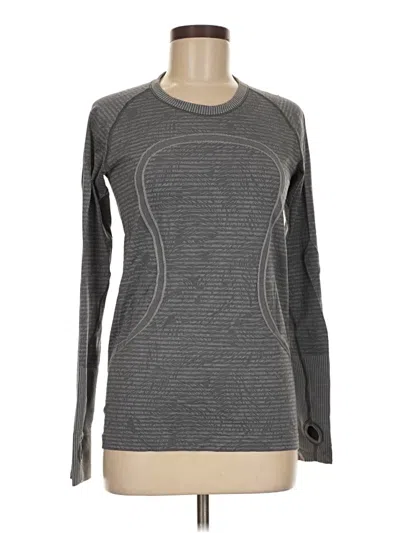 Pre-owned Lululemon Athletica Long Sleeve T-shirt In Gray