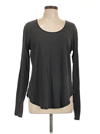 Pre-owned Lululemon Athletica Long Sleeve T-shirt In Gray