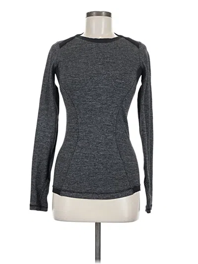 Pre-owned Lululemon Athletica Long Sleeve T-shirt In Gray
