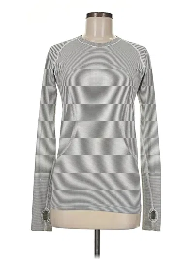 Pre-owned Lululemon Athletica Long Sleeve T-shirt In Gray