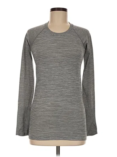 Pre-owned Lululemon Athletica Long Sleeve T-shirt In Gray