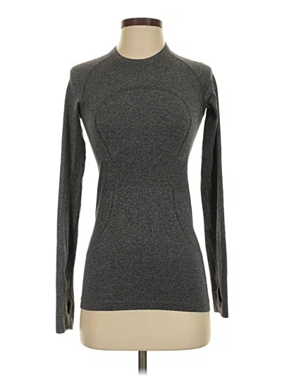 Pre-owned Lululemon Athletica Long Sleeve T-shirt In Gray