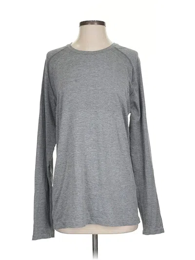 Pre-owned Lululemon Athletica Long Sleeve T-shirt In Gray