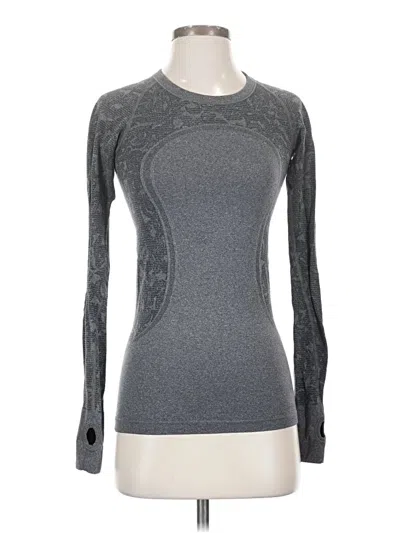Pre-owned Lululemon Athletica Long Sleeve T-shirt In Gray