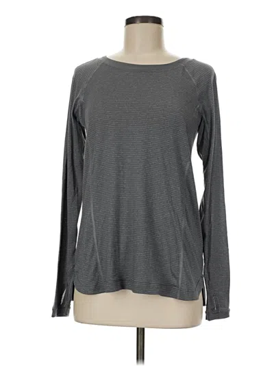 Pre-owned Lululemon Athletica Long Sleeve T-shirt In Gray