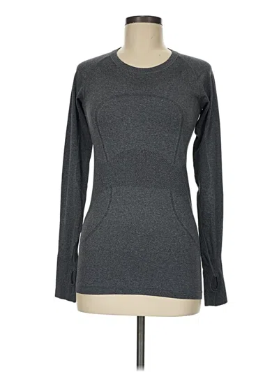 Pre-owned Lululemon Athletica Long Sleeve T-shirt In Gray