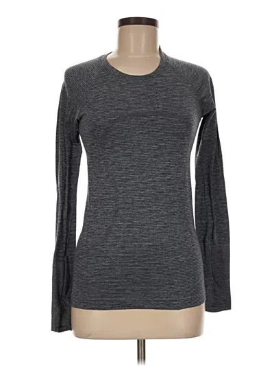 Pre-owned Lululemon Athletica Long Sleeve T-shirt In Gray