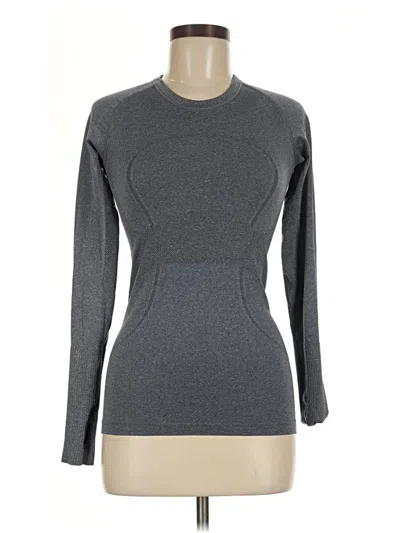 Pre-owned Lululemon Athletica Long Sleeve T-shirt In Gray