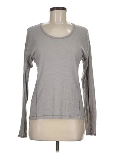 Pre-owned Lululemon Athletica Long Sleeve T-shirt In Gray