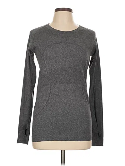 Pre-owned Lululemon Athletica Long Sleeve T-shirt In Gray