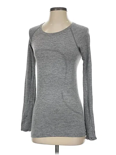 Pre-owned Lululemon Athletica Long Sleeve T-shirt In Gray