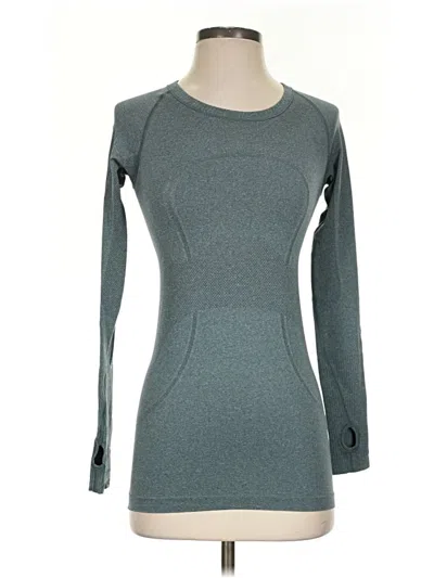 Pre-owned Lululemon Athletica Long Sleeve T-shirt In Gray