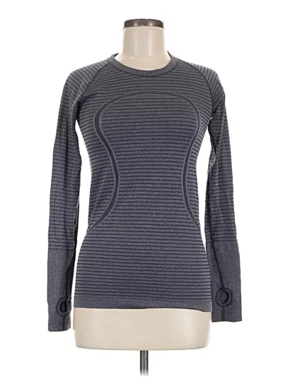Pre-owned Lululemon Athletica Long Sleeve T-shirt In Gray