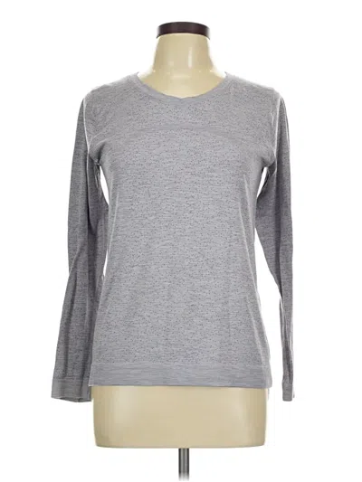 Pre-owned Lululemon Athletica Long Sleeve T-shirt In Gray