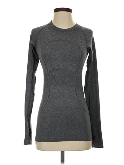 Pre-owned Lululemon Athletica Long Sleeve T-shirt In Gray