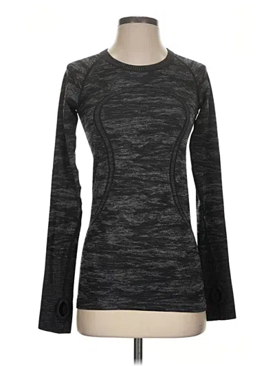 Pre-owned Lululemon Athletica Long Sleeve T-shirt In Gray
