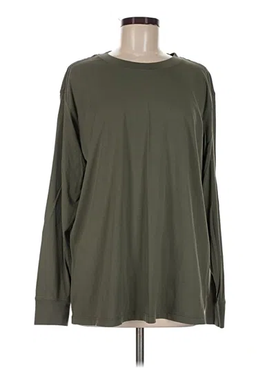 Pre-owned Lululemon Athletica Long Sleeve T-shirt In Green