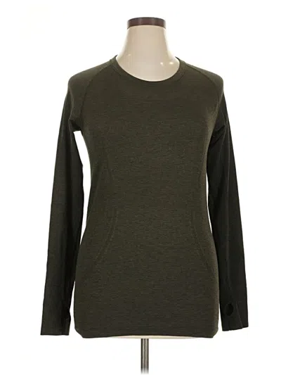 Pre-owned Lululemon Athletica Long Sleeve T-shirt In Green