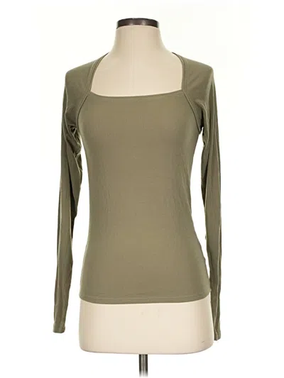 Pre-owned Lululemon Athletica Long Sleeve T-shirt In Green