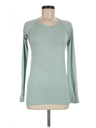 Pre-owned Lululemon Athletica Long Sleeve T-shirt In Green