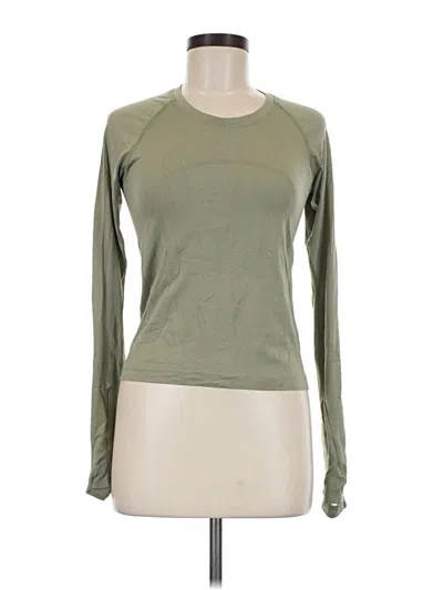 Pre-owned Lululemon Athletica Long Sleeve T-shirt In Green