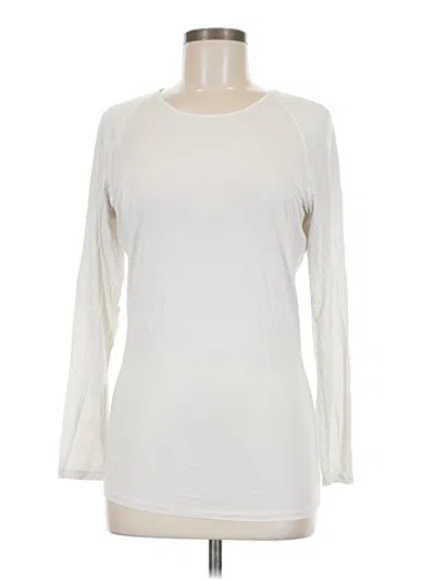 Pre-owned Lululemon Athletica Long Sleeve T-shirt In Ivory