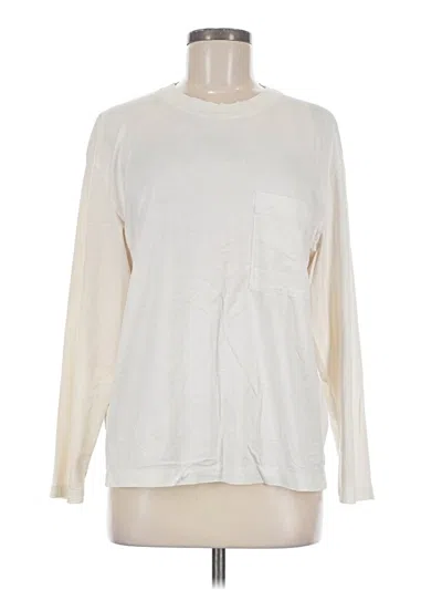 Pre-owned Lululemon Athletica Long Sleeve T-shirt In Ivory
