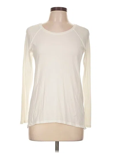Pre-owned Lululemon Athletica Long Sleeve T-shirt In Ivory
