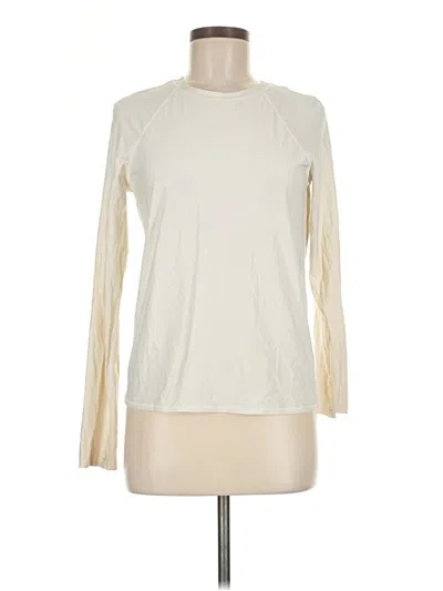 Pre-owned Lululemon Athletica Long Sleeve T-shirt In Ivory