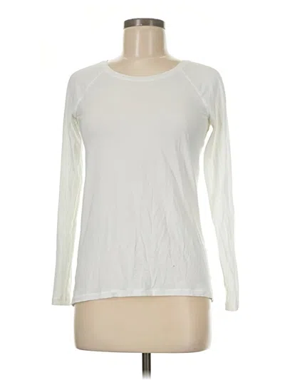 Pre-owned Lululemon Athletica Long Sleeve T-shirt In Ivory